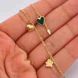 Tobillera Aro Seguido 3.7gr / 10 1/4 in / 1.27mm Oro Amarillo 18K &