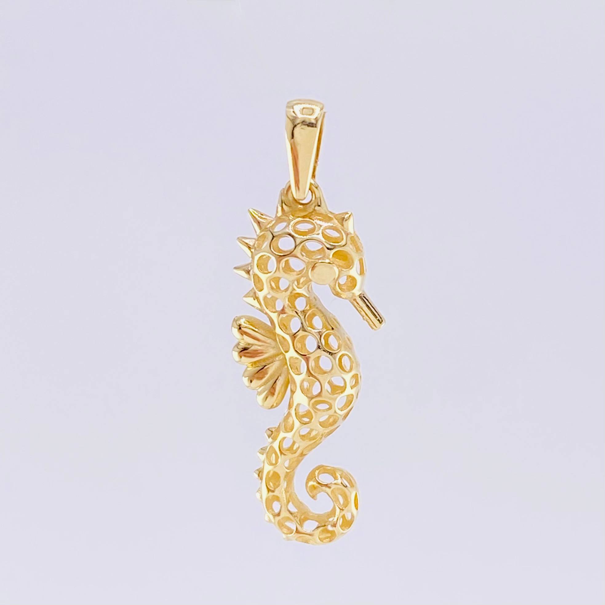 Dije Caballo de Mar 2.1g / 1 1/4 in Oro Amarillo 18K
