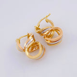 Hoop Earrings Resort 3.55g / 3/4 in Three Golds 18K
