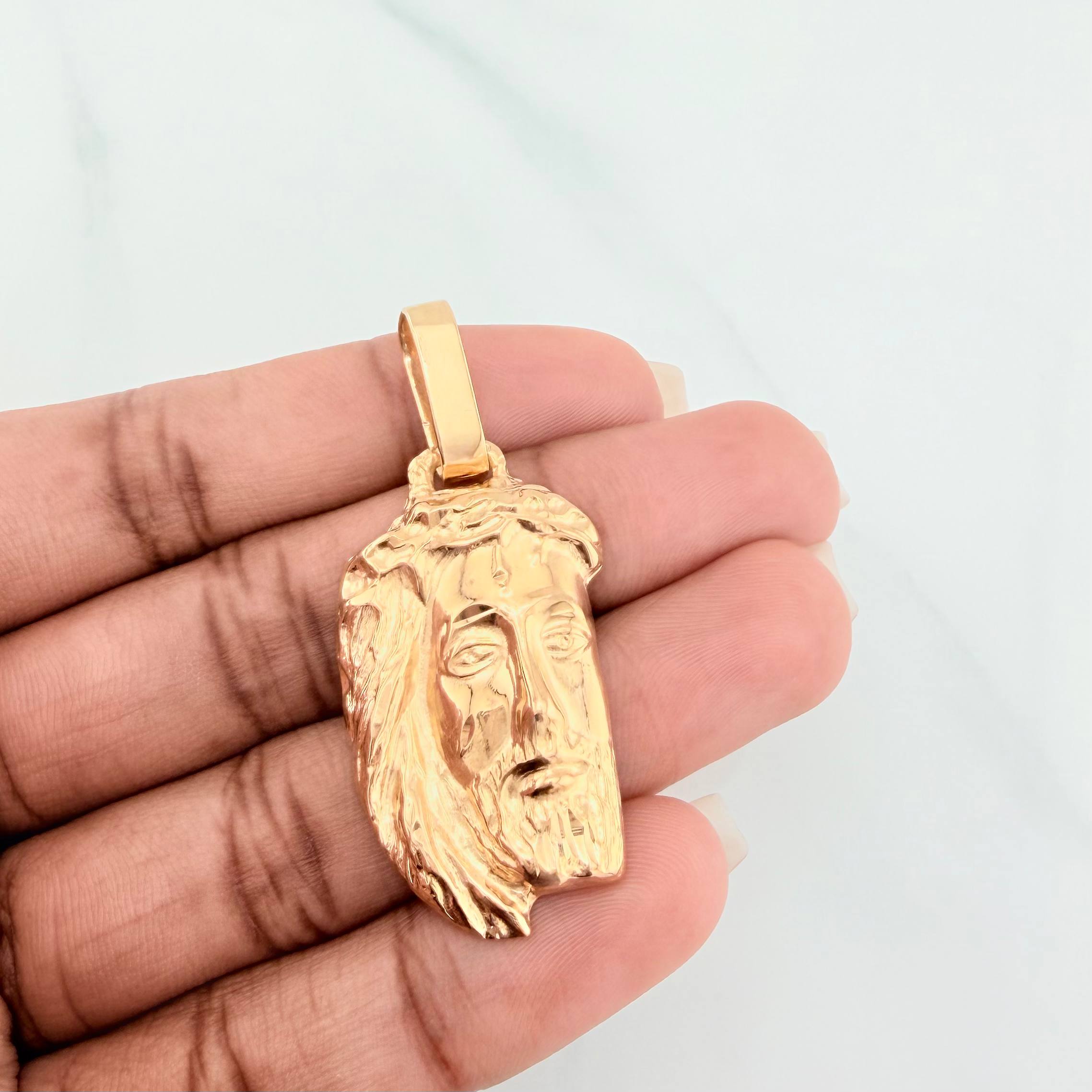 Dije Rostro Cristo 6.2 g / 2 in Oro Amarillo 18K
