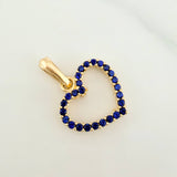 Dije Corazón Silueta Doble Faz 1.5 g / 3/4 in Oro Amarillo 18K
