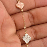 Pulso Trebol Cajon 3.05gr / 7 1/4 in / 1.8mm Tres Oros 18K %