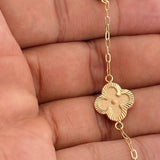 Pulso Trebol Cajon 3.7gr / 7 1/2 in / 1.7mm Oro Amarillo 18K %