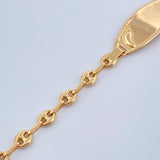 Pulso Bebé Placa Pie Gc 1.8gr / 6 in / 3.25mm Oro Amarillo 18K %