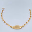 Pulso Bebé Placa Pie Gc 1.8gr / 6 in / 3.25mm Oro Amarillo 18K %