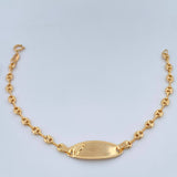Pulso Bebé Placa Pie Gc 1.8gr / 6 in / 3.25mm Oro Amarillo 18K %