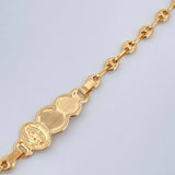 Pulso Bebé Placa Virgen Milagrosa Gc 1.85gr / 6 in / 3.37mm Oro Amarillo 18K %
