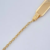 Pulso Bebé Placa Aro Seguido Corazon 1.6gr / 6 1/4 in / 1mm Oro Amarillo 18K %