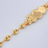 Pulso Bebé Placa Angelito Gc 1.75gr / 6 in / 3.44mm Oro Amarillo 18K %