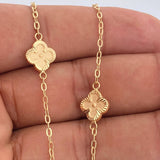 Cadena Trebol Cajon 5gr / 18 in / 1.77mm Oro Amarillo 18K %