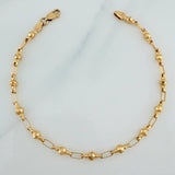 Pulso Rustico Bolas 4.65gr / 8 1/2 in / 3.95mm Oro Amarillo 18K %