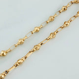 Pulso Rustico Bolas 4.65gr / 8 1/2 in / 3.95mm Oro Amarillo 18K %