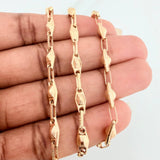 Cadena Rustica Eslabon 11gr / 24 1/2 in / 4.4mm Oro Amarillo 18K %
