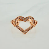 Anillo Corazon Silueta 2.2gr / T7 1/2 / Oro Rosa 18K %
