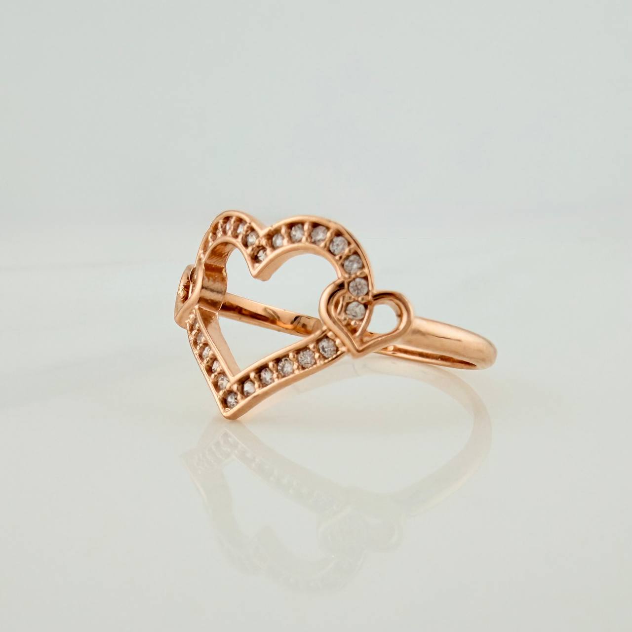 Anillo Corazon Silueta 2.2gr / T7 1/2 / Oro Rosa 18K %