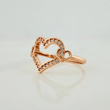 Anillo Corazon Silueta 2.25gr / T7 / Oro Rosa 18K %