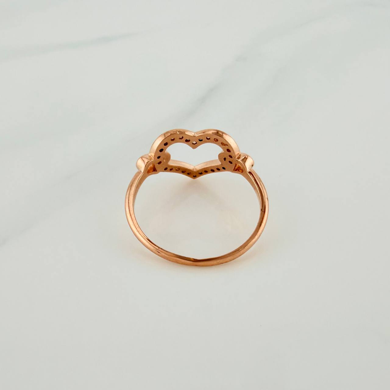 Anillo Corazon Silueta 2.25gr / T7 / Oro Rosa 18K %
