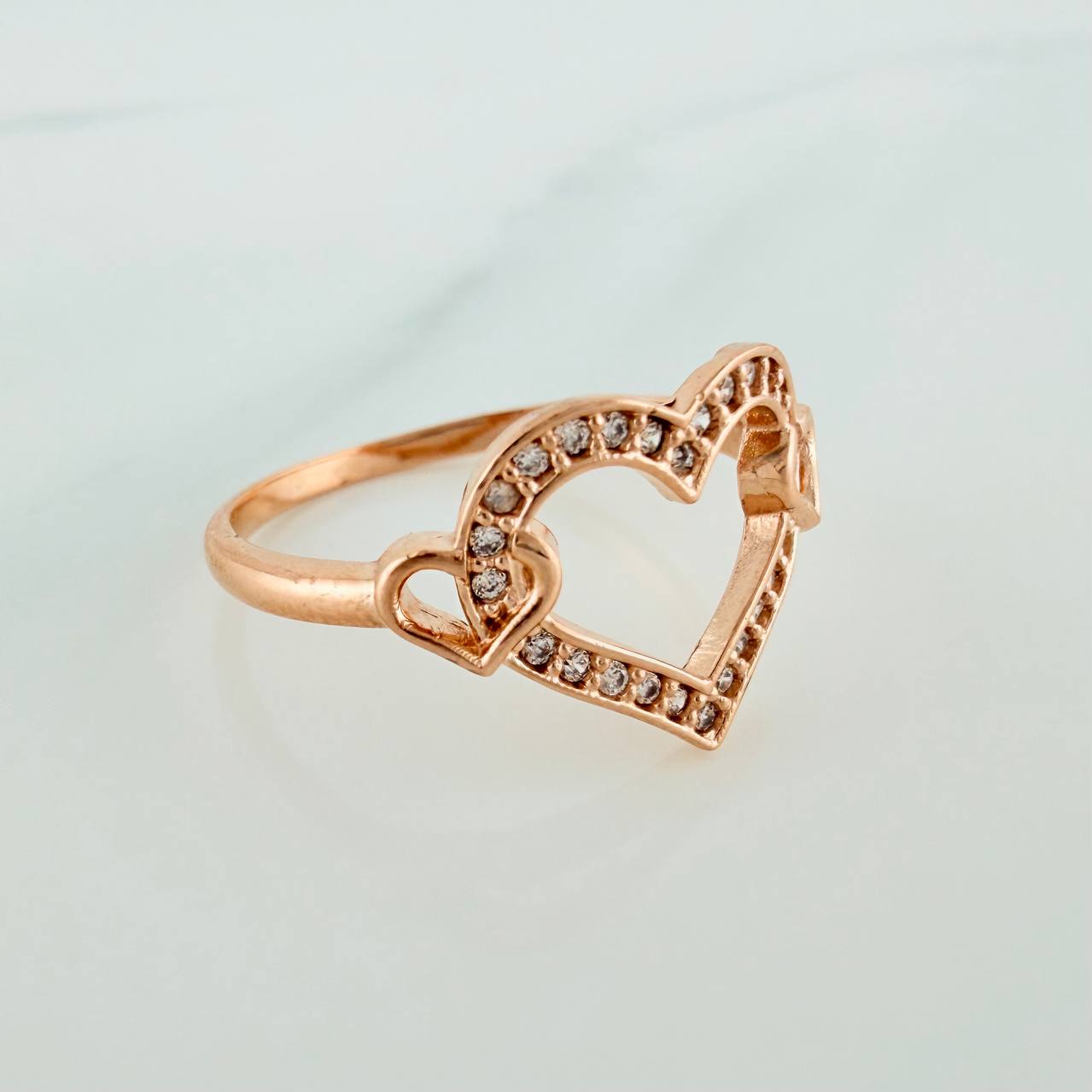 Anillo Corazon Silueta 2.25gr / T7 / Oro Rosa 18K %