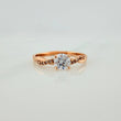 Anillo Solitario Entrelazado 2gr / T7 1/4 / Oro Rosa 18K %