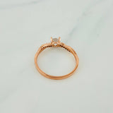 Anillo Solitario Entrelazado 2.1gr / T7 1/4 / Oro Rosa 18K %