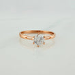 Anillo Solitario 1.8gr / T7 1/4 / Oro Rosa 18K %