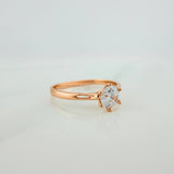 Anillo Solitario 1.8gr / T7 1/4 / Oro Rosa 18K %