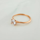 Anillo Solitario 1.3gr / T6 / Oro Rosa 18K %