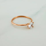 Anillo Solitario 1.3gr / T6 / Oro Rosa 18K %