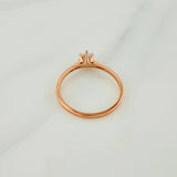 Anillo Solitario 1.8gr / T7 1/2 / Oro Rosa 18K %
