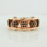 Anillo Trio Bolas de Fuego 11.8gr / T10 / Dos Oros Blanco Rosa 18K %