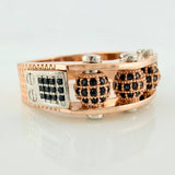 Anillo Trio Bolas de Fuego 11.8gr / T10 / Dos Oros Blanco Rosa 18K %