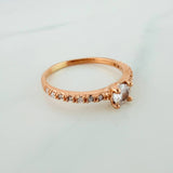 Anillo Solitario Churumbela 1.8gr / T5 3/4 / Oro Rosa 18K %