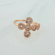 Anillo Cruz Tupida 2.2gr / T6 1/2 / Oro Rosa 18K %