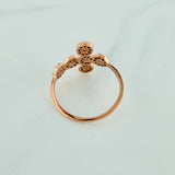 Anillo Cruz Tupida 2.2gr / T6 1/2 / Oro Rosa 18K %