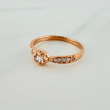 Solitaire Churumbela Ring 1.85gr / T6 1/2 / Rose Gold 18K %