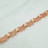 Pulso Mariposas 10.6gr / 7 3/4 in / 6.75mm Oro Rosa 18K &
