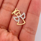 Dije Angelito 1.45gr / 1 in / Dos Oros Amarillo Blanco 18K %