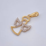 Dije Angelito 1.45gr / 1 in / Dos Oros Amarillo Blanco 18K %