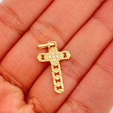 Dije Cruz Tribal 1.5gr / 1 in / Oro Amarillo 18K %