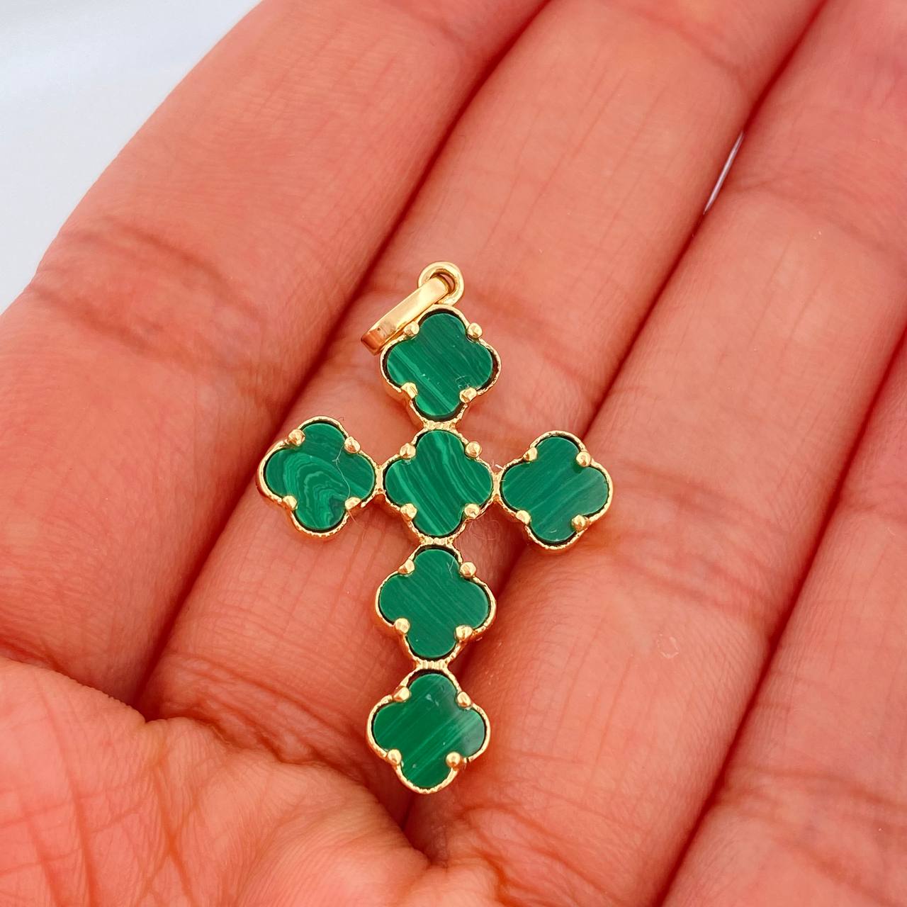 Dije Cruz Trebol 2.45gr / 1 1/2 in / Oro Amarillo Nac.Esp. 18K %