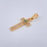 Dije Cruz Diamante 2.75gr / 1 1/2 in / Oro Amarillo 18K %