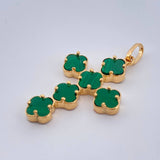 Dije Cruz Trebol 2.45gr / 1 1/2 in / Oro Amarillo Nac.Esp. 18K %