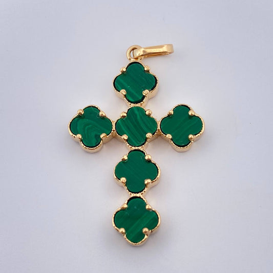 Dije Cruz Trebol 2.45gr / 1 1/2 in / Oro Amarillo Nac.Esp. 18K %