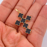 Dije Cruz Trebol 2.5gr / 1 1/2 in / Oro Amarillo Nac.Esp. 18K %