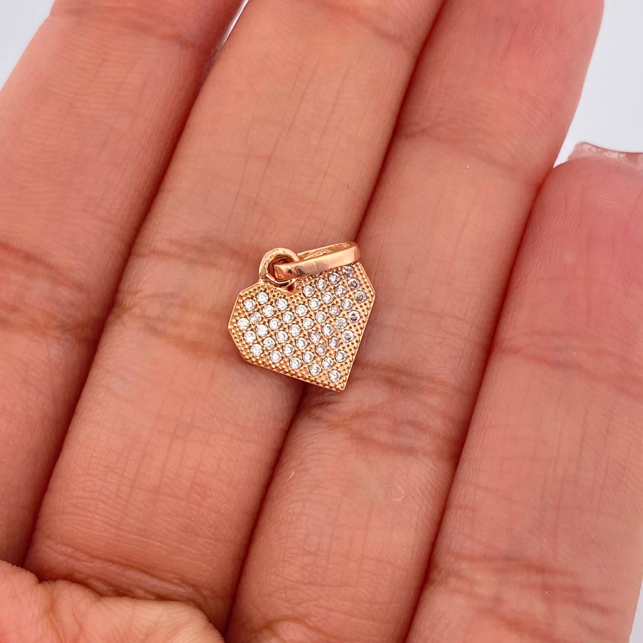 Dije Corazon 1.3gr / 3/4 in / Oro Rosa 18K %