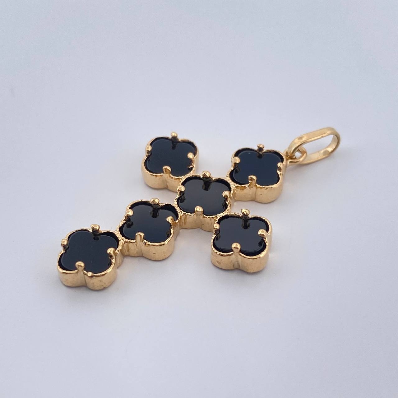 Dije Cruz Trebol 2.5gr / 1 1/2 in / Oro Amarillo Nac.Esp. 18K %