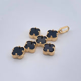 Dije Cruz Trebol 2.5gr / 1 1/2 in / Oro Amarillo Nac.Esp. 18K %