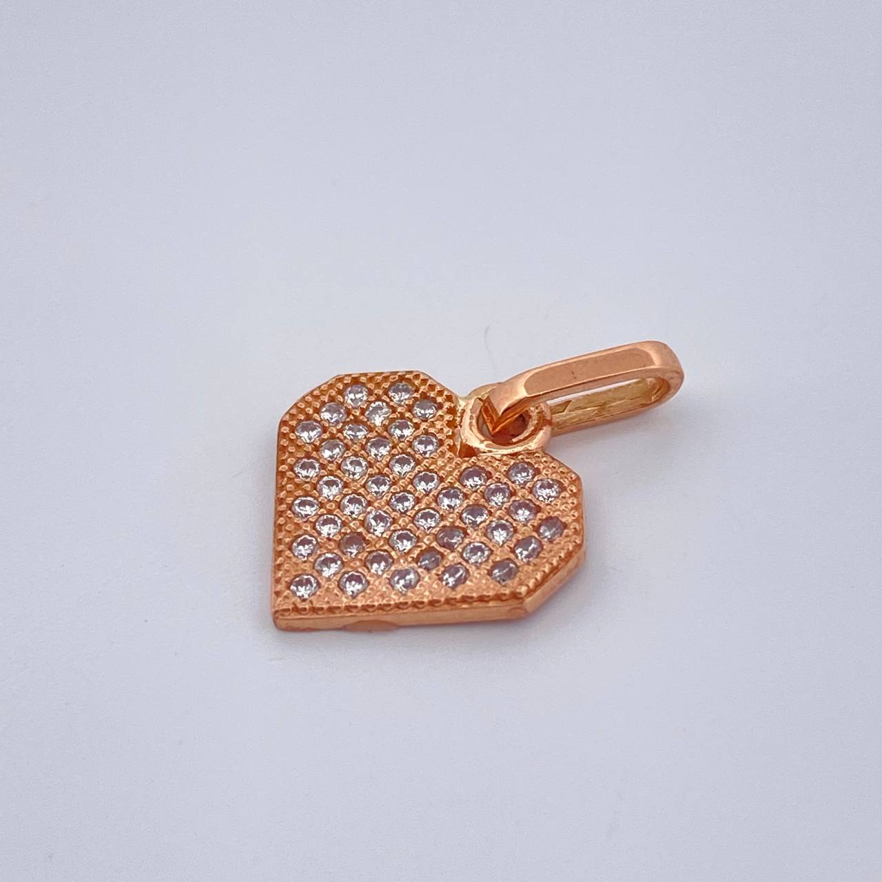 Dije Corazon 1.15gr / 3/4 in / Oro Rosa 18K %