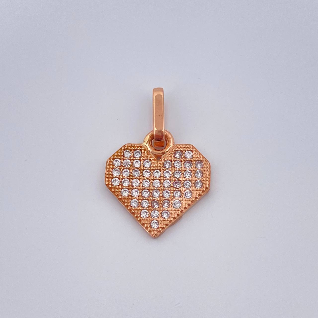 Dije Corazon 1.3gr / 3/4 in / Oro Rosa 18K %