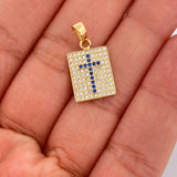 Dije Placa Cruz 1.85gr / 3/4 in / Oro Amarillo 18K %